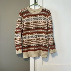 LL Bean Signature Fair Isle Cotton Sweater